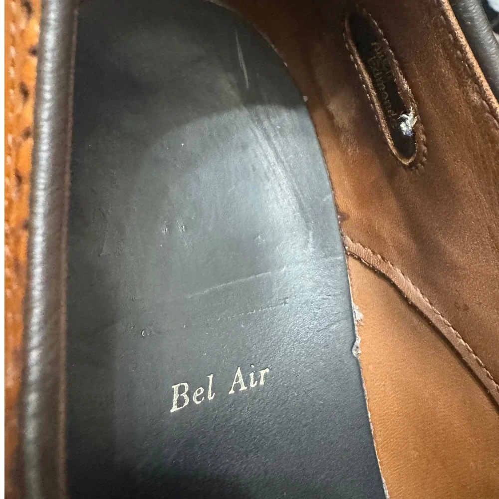 Allen Edmonds Bel Air Wingtip Oxfords Mens 10 D Brown Leather Dress Shoes Good